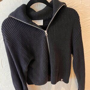 Everlane Chunky Knit Zip Cardigan Sweater